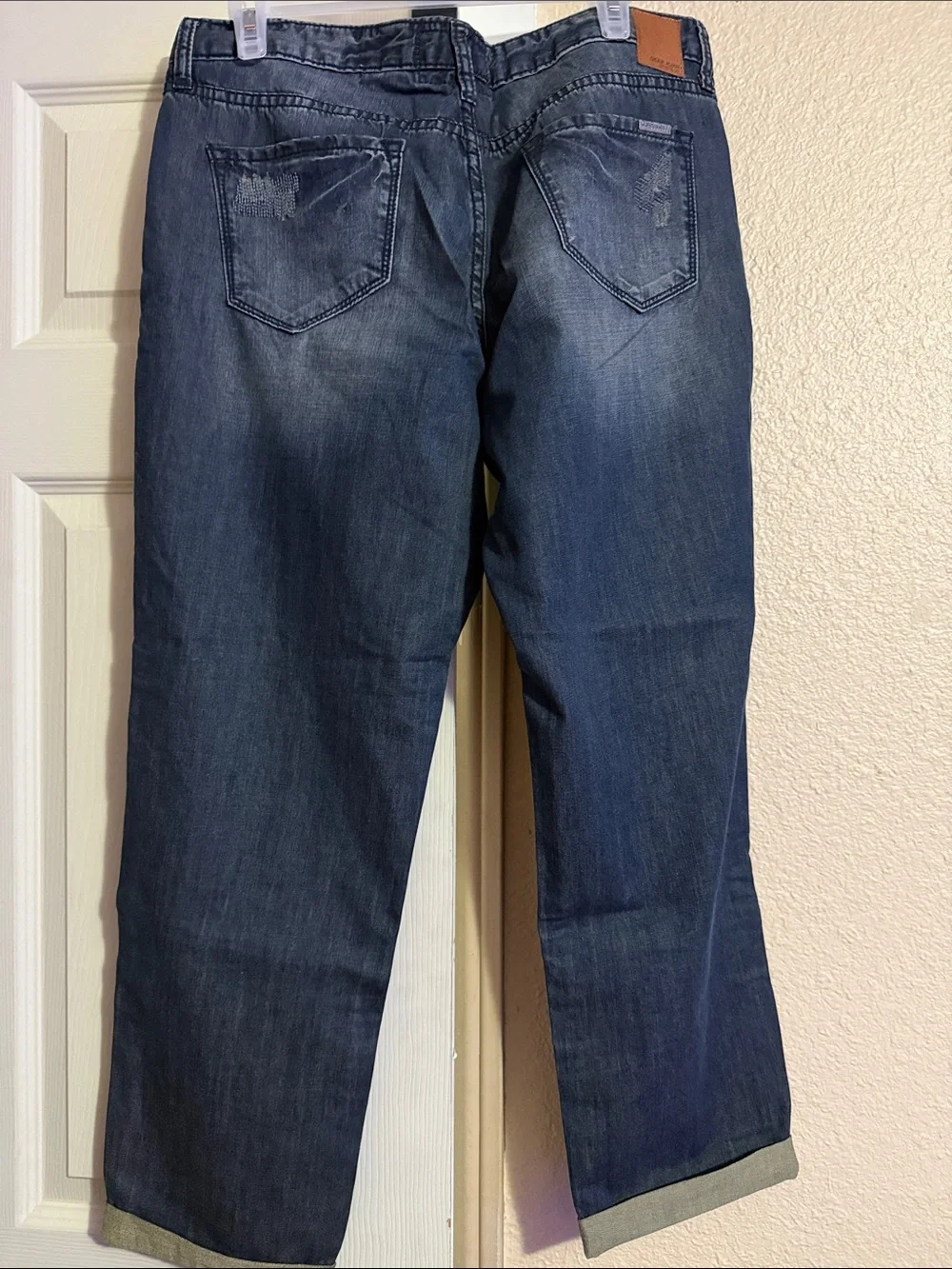 Dear John Men's Straight Distressed Indigo Jeans